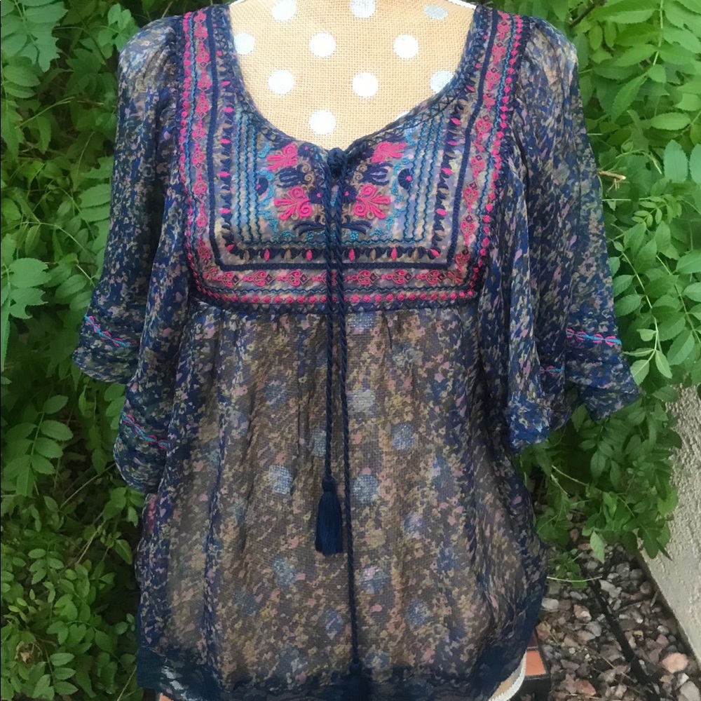 Flying Tomato Sheer Blouse